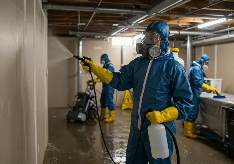 Basement Sanitization and Antimicrobial Treatment process in Tye, TX