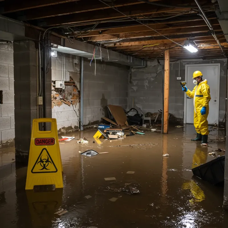 Flooded Basement Electrical Hazard in Tye, TX Property
